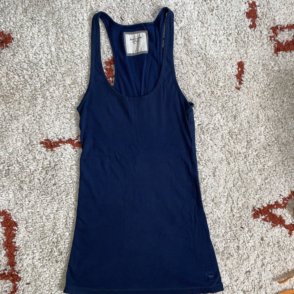 A&F- 3 LONG Style Racerback Tanks- Sz Lrg- Pink/Navy/Royal Blue-*Flawed* - Picture 6 of 16